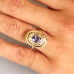 Marrow Fine The Shape Of Things Collection^1.45ct Tanzanite In-Orbit Ring 14kyellowgold