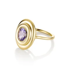 Marrow Fine The Shape Of Things Collection^1.45ct Tanzanite In-Orbit Ring 14kyellowgold