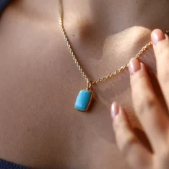 Marrow Fine Birthstone Collection | Graduation Gifts^4.85ct Turquoise Necklace 14kyellowgold