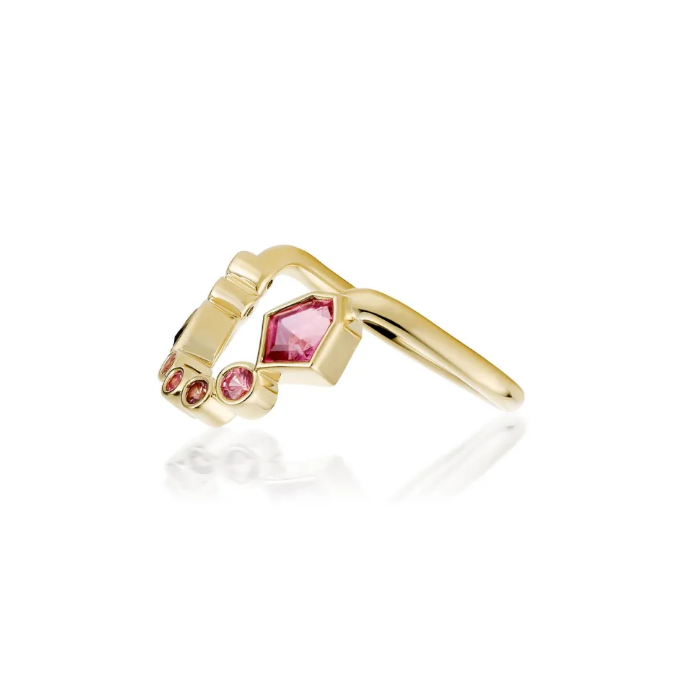 Marrow Fine Birthstone Collection | The Kaleidoscope Collection^0.66ct Winza Sapphire and Sapphire Lucy Band 14kyellowgold