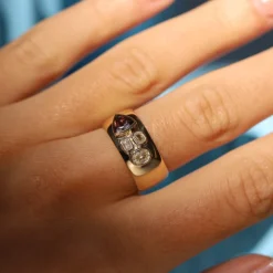 Marrow Fine One-of-a-kind Pieces^0.61ct Zircon and Diamond Tessera Band 14kyellowgold