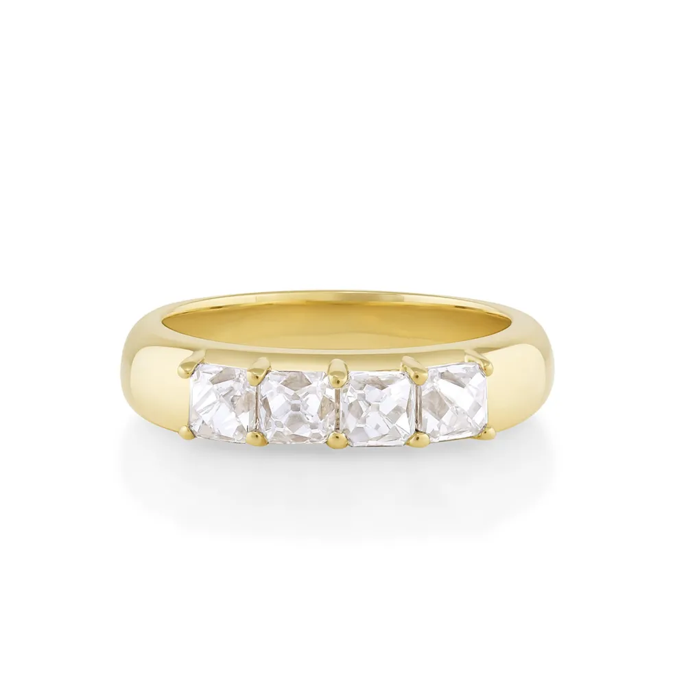 Marrow Fine Ready To Ship | Ready To Ship^1.60ctw French Cut White Diamond Band 14kyellowgold