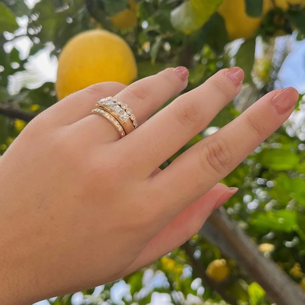 Marrow Fine Ready To Ship | Ready To Ship^1.60ctw French Cut White Diamond Band 14kyellowgold
