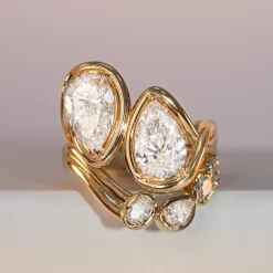 Marrow Fine Ready To Ship | Ready To Ship^4ctw Lab Diamond Joanie Bypass Ring 14kyellowgold