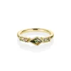 Marrow Fine Birthstone Collection | Ready To Ship^0.62ctw Montana Sapphire Linear Ring 14kyellowgold