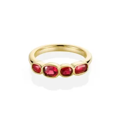 Marrow Fine Birthstone Collection | The Kaleidoscope Collection^1.20ctw Ruby Linear Band 14kyellowgold
