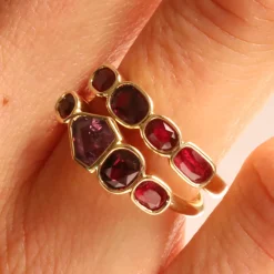 Marrow Fine Birthstone Collection | The Kaleidoscope Collection^1.20ctw Ruby Linear Band 14kyellowgold