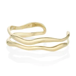 Marrow Fine Bracelets | The Shape Of Things Collection^Curved Freeform Gold Cuff