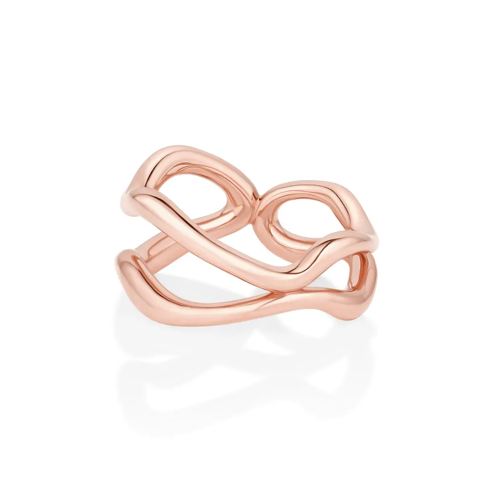 Marrow Fine Graduation Gifts | The Shape Of Things Collection^Curved Freeform Gold Ring