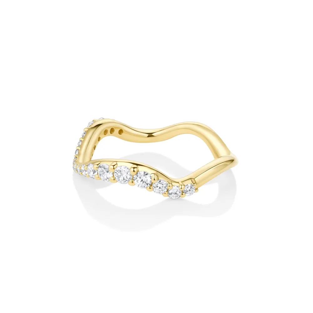 Marrow Fine For The New Mom | Anniversary Gifts^Curved Pavé White Diamond Ring