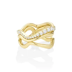 Marrow Fine For The New Mom | Anniversary Gifts^Curved Pavé White Diamond Ring