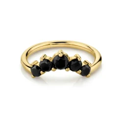 Marrow Fine Wedding Bands | Rings^Curvy Black Diamond Headdress Jacket - Alternative Bridal Stacks