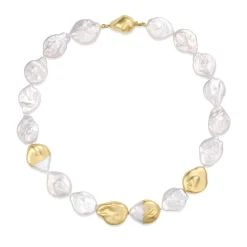 Marrow Fine For The Bride-to-be | Necklaces^Gold-Dipped Baroque Pearl Choker