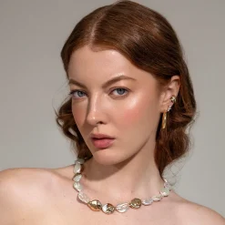 Marrow Fine For The Bride-to-be | Necklaces^Gold-Dipped Baroque Pearl Choker