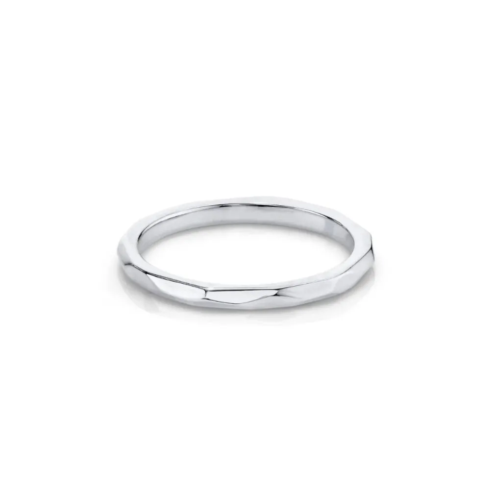 Marrow Fine Wedding Bands | Rings^Hand Carved Geo Band