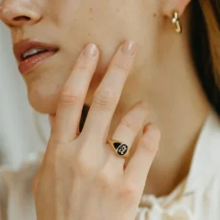 Marrow Fine For The New Mom | Anniversary Gifts^Initial Enamel Signet Ring