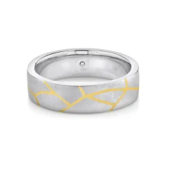 Marrow Fine Men's Bands | Wedding Bands^Kintsugi Men's Wedding Band 18k&platinum