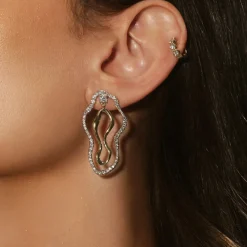 Marrow Fine Anniversary Gifts | Earrings^Large White Diamond Sculptural Freeform Earrings