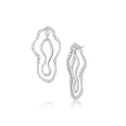 Marrow Fine Anniversary Gifts | Earrings^Large White Diamond Sculptural Freeform Earrings