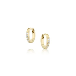 Marrow Fine Under | Under^Mini White Diamond Hoops - 10mm