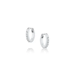 Marrow Fine Under | Under^Mini White Diamond Hoops - 10mm