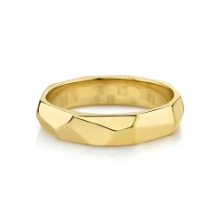 Marrow Fine Men's Bands | Wedding Bands^5mm Hand Carved Geo Band