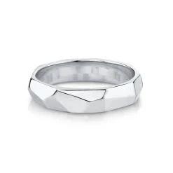 Marrow Fine Men's Bands | Wedding Bands^5mm Hand Carved Geo Band