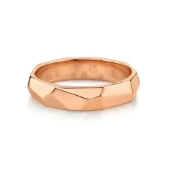 Marrow Fine Men's Bands | Wedding Bands^5mm Hand Carved Geo Band