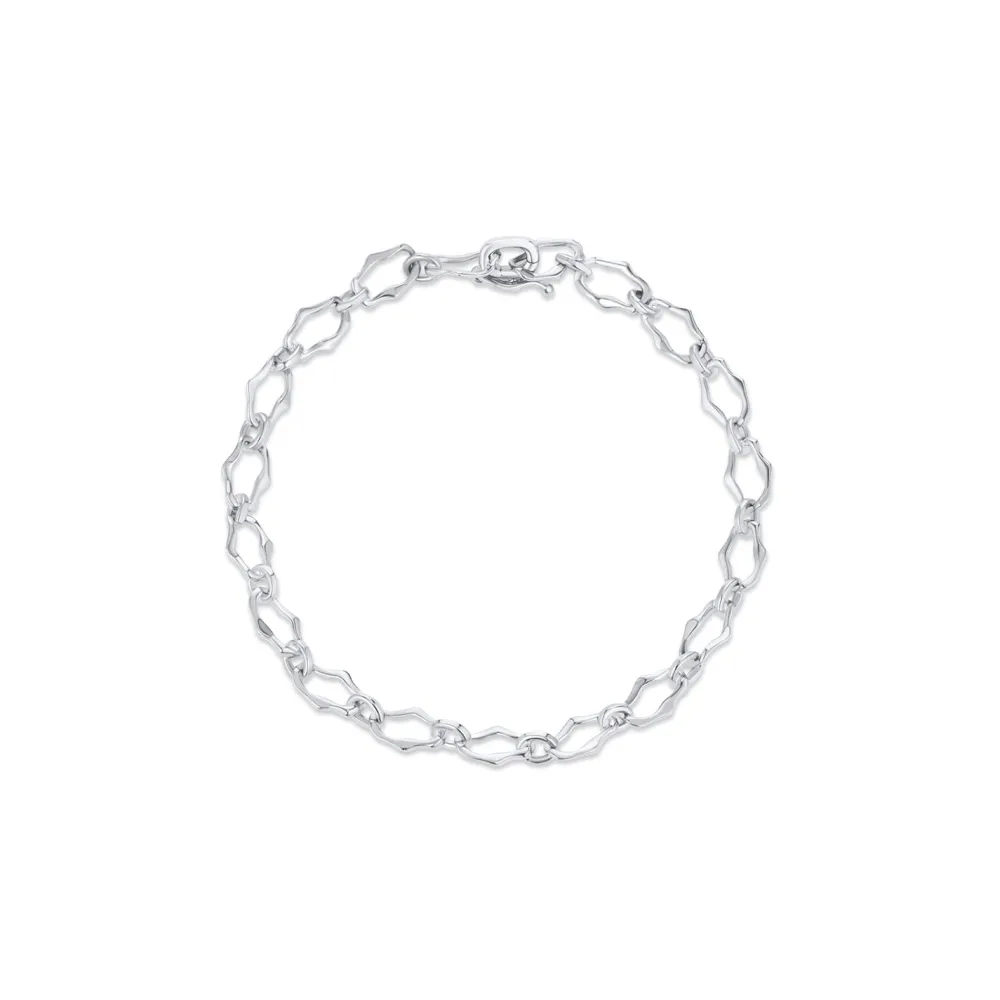 Marrow Fine Graduation Gifts | The Shape Of Things Collection^8mm Sculpted Link Gold Bracelet