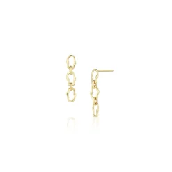 Marrow Fine Under | Under^6mm Sculpted Link Gold Earrings