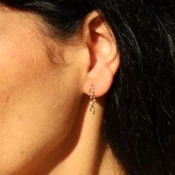 Marrow Fine Under | Under^6mm Sculpted Link Gold Earrings