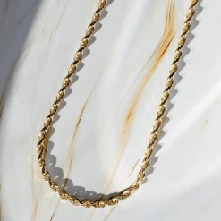 Marrow Fine Necklaces^4.5mm Unisex Rope Chain 14kyellowgold