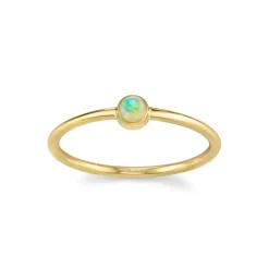 Marrow Fine Birthstone Collection | Under^Opal Sweet Pea Stacking Ring