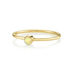 Marrow Fine Birthstone Collection | Under^Opal Sweet Pea Stacking Ring