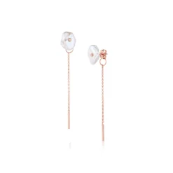 Marrow Fine For The Bride-to-be | Most Gifted^Organic Pearl Chain Studs