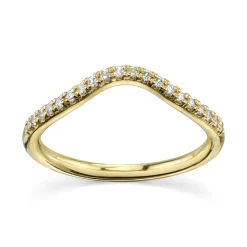 Marrow Fine Wedding Bands | Rings^Simple Wave White Diamond Band | Elegant Simple Diamond Wedding Band