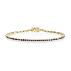 Marrow Fine One-of-a-kind Pieces | Bracelets^1.58tcw Dark Blue Sapphire Tennis Bracelet 14kyellowgold
