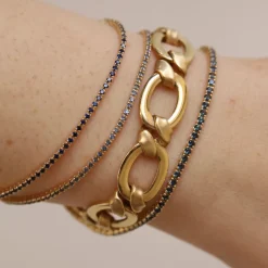 Marrow Fine One-of-a-kind Pieces | Bracelets^1.58tcw Dark Blue Sapphire Tennis Bracelet 14kyellowgold