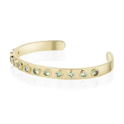 Marrow Fine Ready To Ship | Ready To Ship^2.24tcw Green Sapphire Everyday Cuff 14kyellowgold