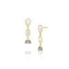 Marrow Fine Birthstone Collection | Ready To Ship^0.53tcw Opal Bezel Set Dangle Earrings 14kyellowgold