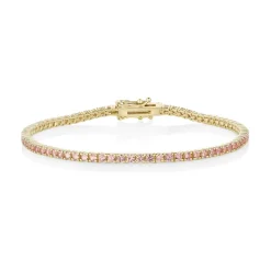 Marrow Fine Bracelets | The Tennis Collection^2.91tcw Orange Sapphire Tennis Bracelet 14kyellowgold