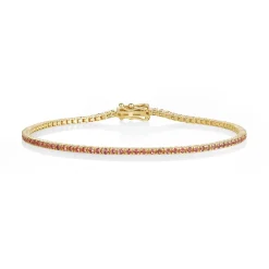 Marrow Fine One-of-a-kind Pieces | Bracelets^1.57tcw Persimmon Sapphire Tennis Bracelet 14kyellowgold