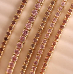 Marrow Fine One-of-a-kind Pieces | The Tennis Collection^1.56tcw Rose Sapphire Tennis Bracelet 14kyellowgold