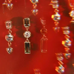 Marrow Fine Birthstone Collection | Ready To Ship^1.08tcw Sapphire and Diamond Bezel Set Dangle Earrings 14kyellowgold