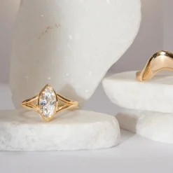 Marrow Fine Engagement Rings^The Colette Marquise Split Shank Engagement Ring