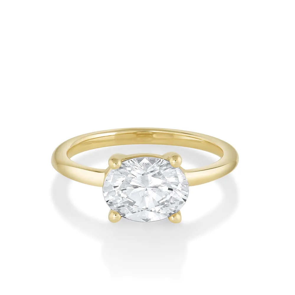 Marrow Fine Engagement Rings^The Hazel Oval Solitaire Engagement Ring