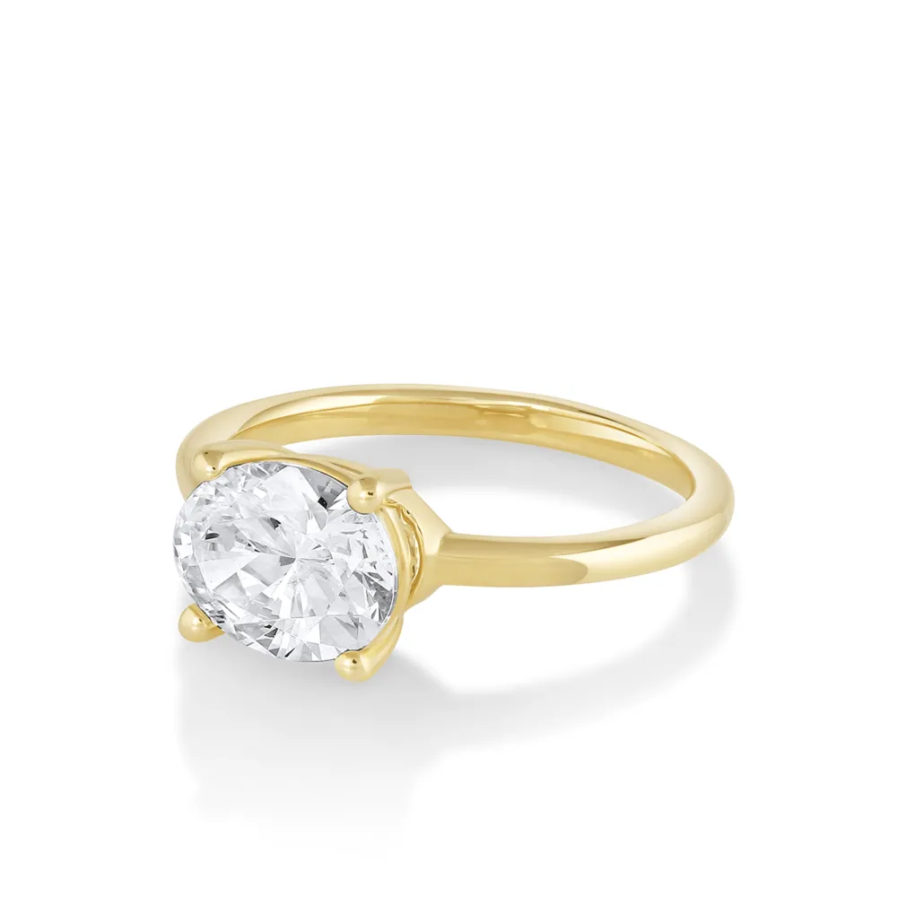 Marrow Fine Engagement Rings^The Hazel Oval Solitaire Engagement Ring