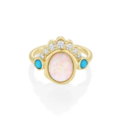 Marrow Fine Graduation Gifts | Rings^The Mary Opal Abstract Bezel Ring