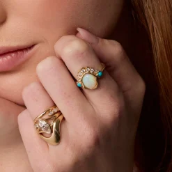 Marrow Fine Graduation Gifts | Rings^The Mary Opal Abstract Bezel Ring