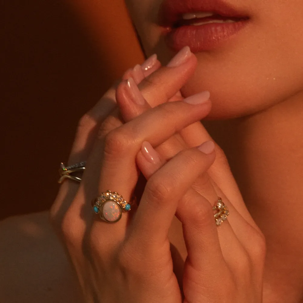 Marrow Fine Graduation Gifts | Rings^The Mary Opal Abstract Bezel Ring